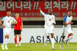 Abdiel Arroyo anotó el primer gol de Panamá ante la selección de Corea del Sur.
