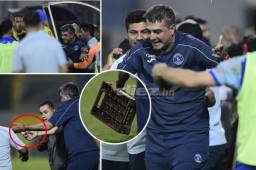 El entrenador de Motagua, Diego Vázquez, enloqueció en los minutos finales contra Real España después que la afición del Real España ubicada en el sector de silla y preferencia comenzaran a lanzar objetos a la banca de Motagua, incluyendo una caja de cerveza que cayó cerca de donde estaba él.