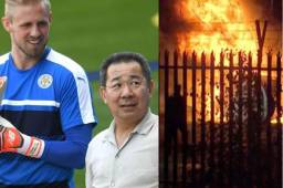 Kasper Schmeichel es uno de los más golpeados por el fallecimiento del presidente del Leicester City.