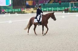 Pedro Espinosa terminó con un puntaje de 66.97 % en su primera prueba. Foto Víctor Bustillo.