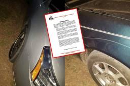 Así quedaron los automóviles de los árbitros que estuvieron dichos encuentros de la Segunda División.