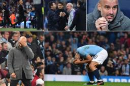 El sufrimiento de todo el Manchester City no se pudo ocultar, Pep Guardiola fue el que más sufrió tras el adiós de su equipos en Champions.