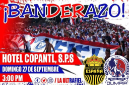 La Ultra Fiel hace un llamado a los aficionados del Olimpia para realizar su tradicional banderazo en apoyo al equipo previo al inicio del Torneo Apertura.