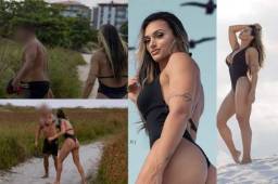 La brasileña Joyce Vieira puso en su lugar a un pervertido mientras realizaba un reportaje fotográfico junto a una amiga.