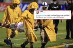 German Mejía salió en camilla tras la falta de Carlo Costly.