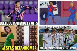Te presentamos los mejores memes que dejó el triunfo del Real Madrid 1-0 ante el Valladolid en la Liga de España. Mariano, quien ocupó el lugar del lesionado Benzema, es protagonista.
