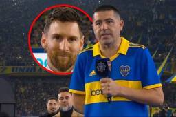 La reacción de Messi al discurso de Riquelme y el inesperado canto que le dedicó la afición de Boca Juniors