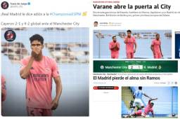 Así titularon los principales medios mundiales la eliminación del Real Madrid de la Champions League, no perdonan a Varane.