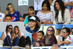 Muchas mujeres hermosas llegaron a presenciar el derbi capitalino entre azules y blancos.