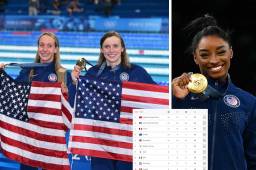 Estados Unidos tuvo un gran sábado y se acerca a China en el primer lugar del medallero de los Juegos Olímpicos París 2024.