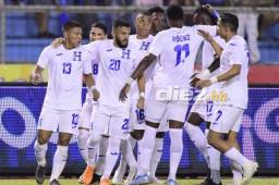 Brayan Moya hizo el único gol del partido ante Martinica en San Pedro Sula.