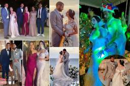 El portero del Olimpia dio un gran paso en su vida al contraer matrimonio con la bella Takashi McNab. (Fotos redes sociales)
