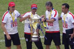 Pedro Troglio contó lo especial que es para él el título del Apertura 2020 y le dejó 'un mensaje' al Motagua. Fotos Neptalí Romero