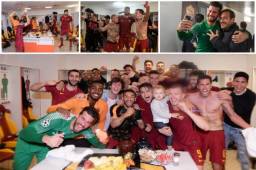 La Roma consiguió una histórica remontada eliminando al Barcelona de Champions League y lo celebró a lo grande en camerinos. Hasta Francesco Totti se sumó a la fiesta.
