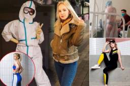 La joven Nadezhda Zhúkova se hizo mundialmente reconocida luego de que se confirmara que atendía a los enfermos con COVID-19 solo en ropa interior, pero siembre bajo las medidas de bioseguridad.