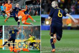 Iniesta marcó el único tanto del partido que le dio la Copa del Mundo a España hace una década.