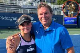 Sara Bejlek, tenista de 16 años de República Checa, fue noticia en la ronda preliminar del US Open debido a la celebración que tuvo con su padre y su entrenador.