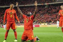 Romelu Lukaku marcó dos goles en este juego que resultó más fácil de lo esperado para Bélgica.