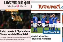 Sin piedad, la prensa italiana habla de 'apocalipsis' y 'desastre' por no clasificar al Mundial.