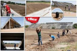 Los trabajos en el estadio que construye Luis Girón, dueño del Parrillas One, en La Lima van bastante avanzados. Acá las imágenes de los avances. Fotos Neptalí Romero