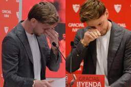 Las lágrimas de Rakitic en su despedida del Sevilla.