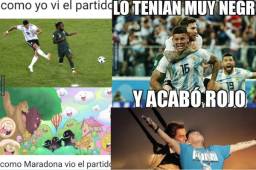 En las redes sociales no paran las burlas contra Diego Maradona por su show en el juego entre Argentina y Nigeria, donde Messi también es protagonista. Ya están en octavos de final.