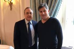 Mateo Yibrín posó junto con el presidente del Real Madrid Florentino Pérez.