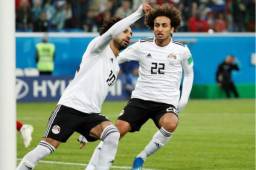 Mohamed Salah consiguió el único tanto de Egipto ante los rusos en el cierre de la jornada del martes en la Copa del Mundo.