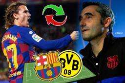 El equipo de Ernesto Valverde presenta variantes en la zona baja debido a las lesiones y sanciones de algunos futbolistas. Griezmann fue descartado.