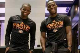 El defensor de la Selección de Honduras, Maynor Figueroa, junto a Boniek García, su compañero en el Houston Dynamo y la Selección de Honduras. Foto cortesía