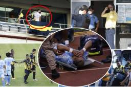 Real España y Motagua se enfrentaron en la vuelta de las semifinales, pero la previa estuvo bajo la incertidumbre después que Real España anunciara un pilotaje para el ingreso de público, Sinager desautorizó y el club mantuvo su postura hasta las 5:00 PM cuando la Policía se tomó los portones y comunicó de una vez por todas que no dejarían entrar a nadie a pesar que el presidente Burbara solicitaba colaboración. Además en nuestras imágenes te presentamos al inesperado invitado (se trata de Jorge Claros) y a la bella ex candidata a diputada que se convirtió en una edecán mostrando la preciosa copa. FOTOS: Edwin Neptalí Romero