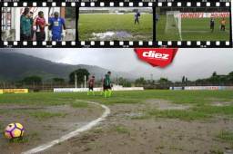 El árbitro Saíd Martínez tomó la decisión de suspender el juego Real Sociedad-UPNFM por el mal estadio de la cancha. Mirá las imágenes de como luce.