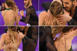 Se soltó accidentalmente un gancho del hermoso vestido verde que usaba la francesa para la danza en hielo durante los Juegos Olímpicos y ocurrió lo inesperado.