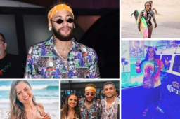 Neymar disfruta de sus vacaciones de navidad y le celebró el cumpleaños a su íntimo amigo surfista Gabriel Medina, la vestimenta del brasileño impresionó a todos.