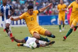 Massimo Luongo puso en aprietos a la defensa de Honduras y advierte que en Sídney con su afición conseguirán el pase al Mundial. Foto Neptalí Romero