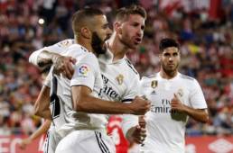 Benzema marcó doblete para el Real Madrid ante el Girona.