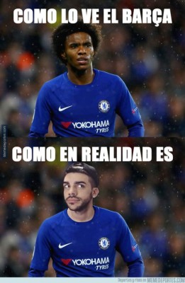 William y Dembele, protagonistas de los memes del Chelsea-Barcelona