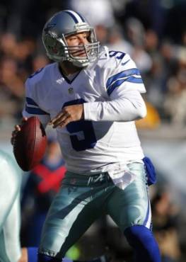 (FILES) This file photo taken on December 31, 2016 shows Quarterback Tony Romo #9 of the Dallas Cowboys attempting a pass against the Philadelphia Eagles during the second quarter of a game at Lincoln Financial Field in Philadelphia, Pennsylvania. Dallas Cowboys quarterback Tony Romo has ended speculation about his future by opting to retire from the NFL, reports said April 4, 2017. The fate of Romo has been one of the biggest talking points of the close season with the 36-year-old mulling a move after losing his starting role last year to Dak Prescott. / AFP PHOTO / GETTY IMAGES NORTH AMERICA / Rich Schultz