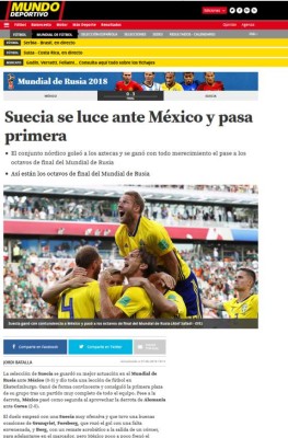 Así ve la prensa mundial el pase de México a los octavos de Rusia 2018