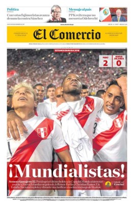 ¡PORTADAS EN PERÚ! 'Llanto de machos, tigre, volvimos y allá vamos Rusia'