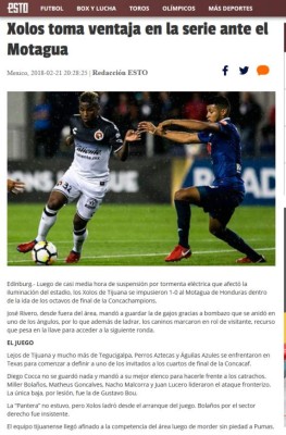 Prensa Mexicana: 'Ladraron los perros' y 'Xolos mordió al Motagua'
