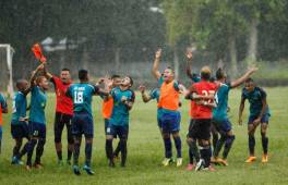 El Olancho FC llegó a La Lima a recoger el boleto a la cuadrangular.