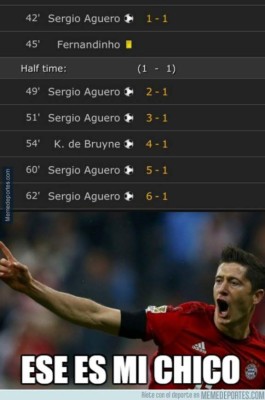 Los memes más divertidos que dejó la actuación del Kun y sus cinco goles