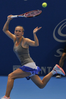 Caroline Wozniackiimita imita a Serena Williams en Brazil