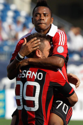 Imágenes del partido Olimpia-Milan en Boston