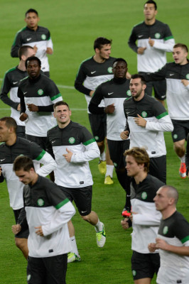 Imágenes del entrenamiento del Barca y Celtic