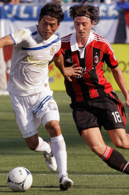 Imágenes del partido Olimpia-Milan en Boston