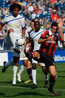 Imágenes del partido Olimpia-Milan en Boston
