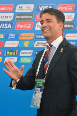 La alfombra roja del sorteo del Mundial Brasil 2014.
