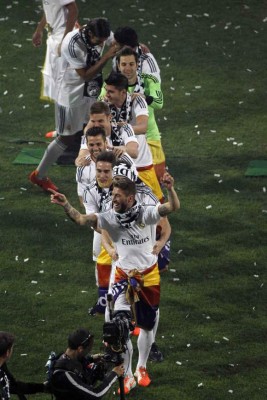 Celebración de 'La Décima” en el Bernabéu